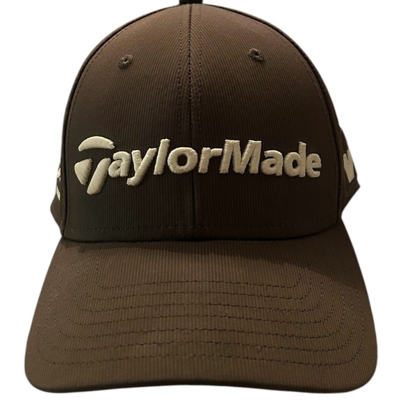TaylorMade Mens‎ Hat M5 Brown Adjustable Strap Cap Golf Club Course Sports Gear - Picture 1 of 4